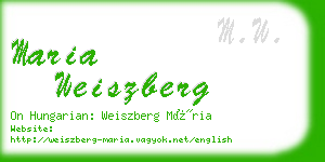 maria weiszberg business card